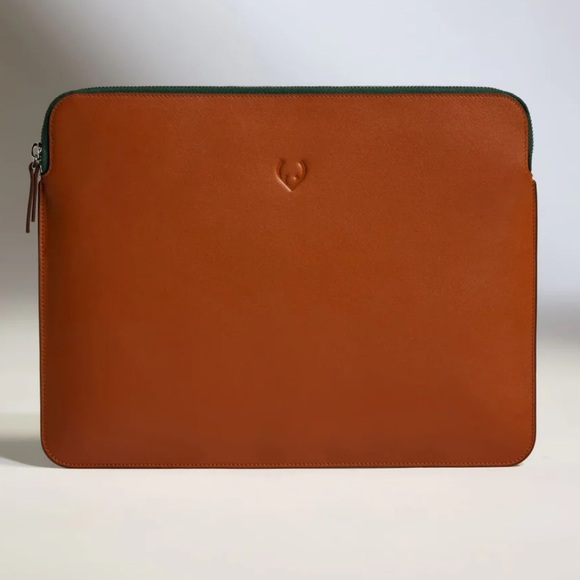 ANTLER LAPTOP & DOCUMENT CASE IN TAN LEATHER BAG - Picture 1 of 10